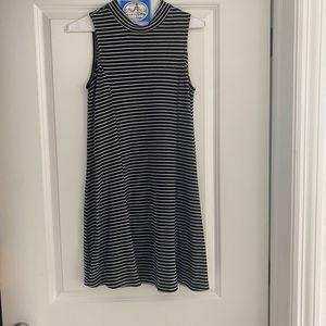 Navy/White Striped Dress